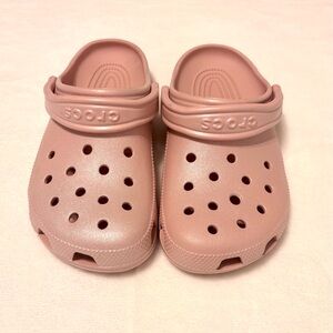 CROCS Classic Pink/Shimmer Clogs 208586